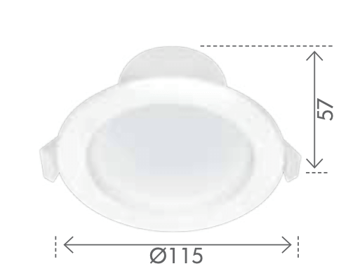 Brilliant Downlight Tri Color 8W 900lm
